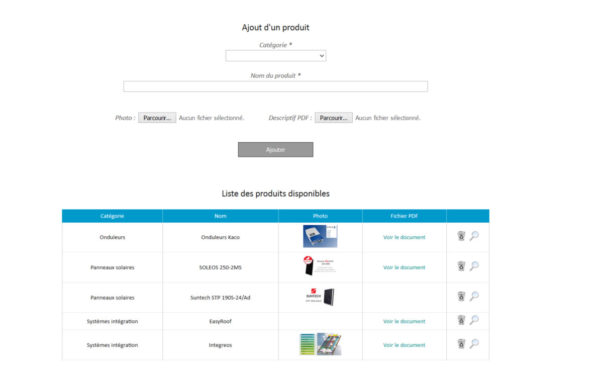 Interface d'administration personnalisée