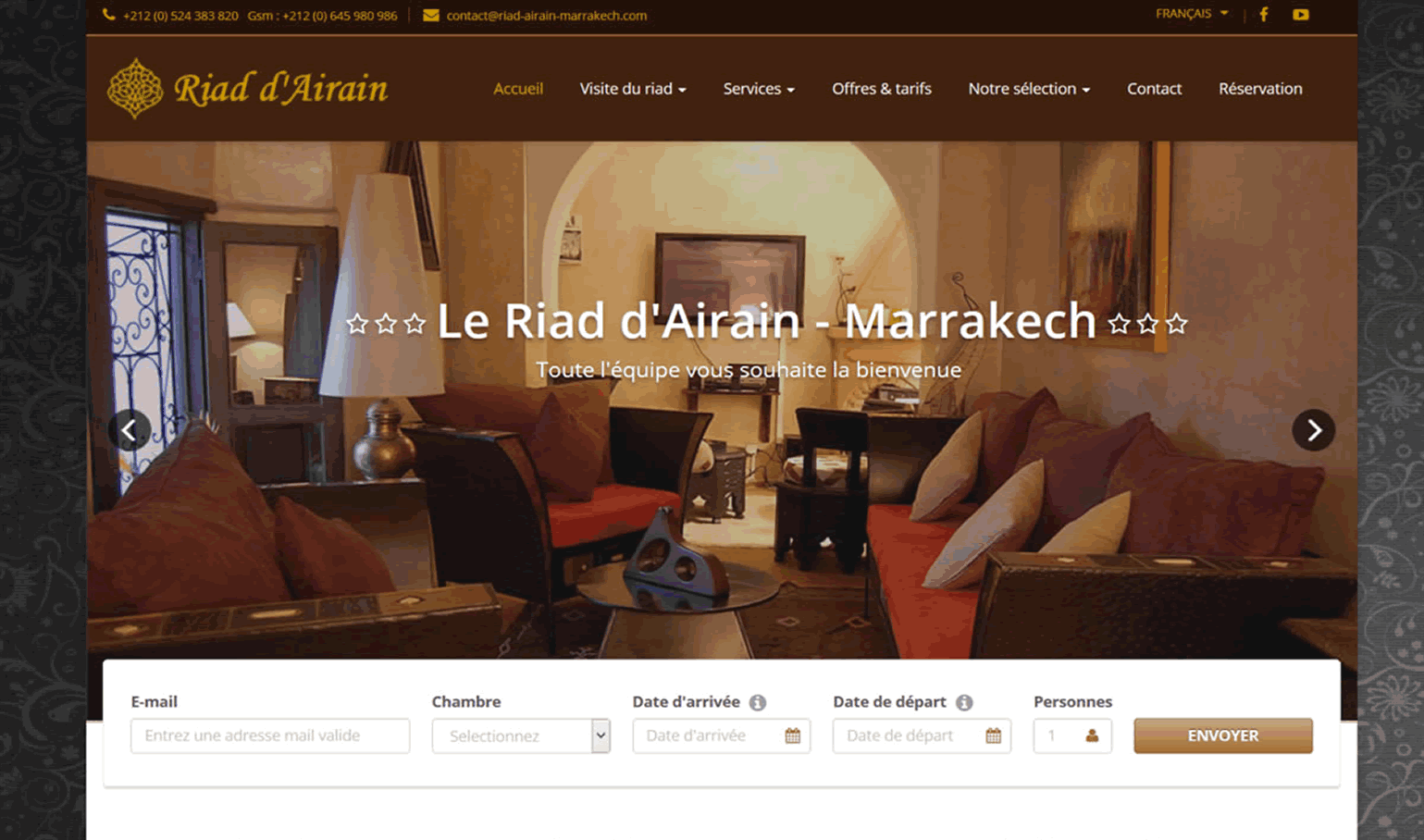 Site internet du riad