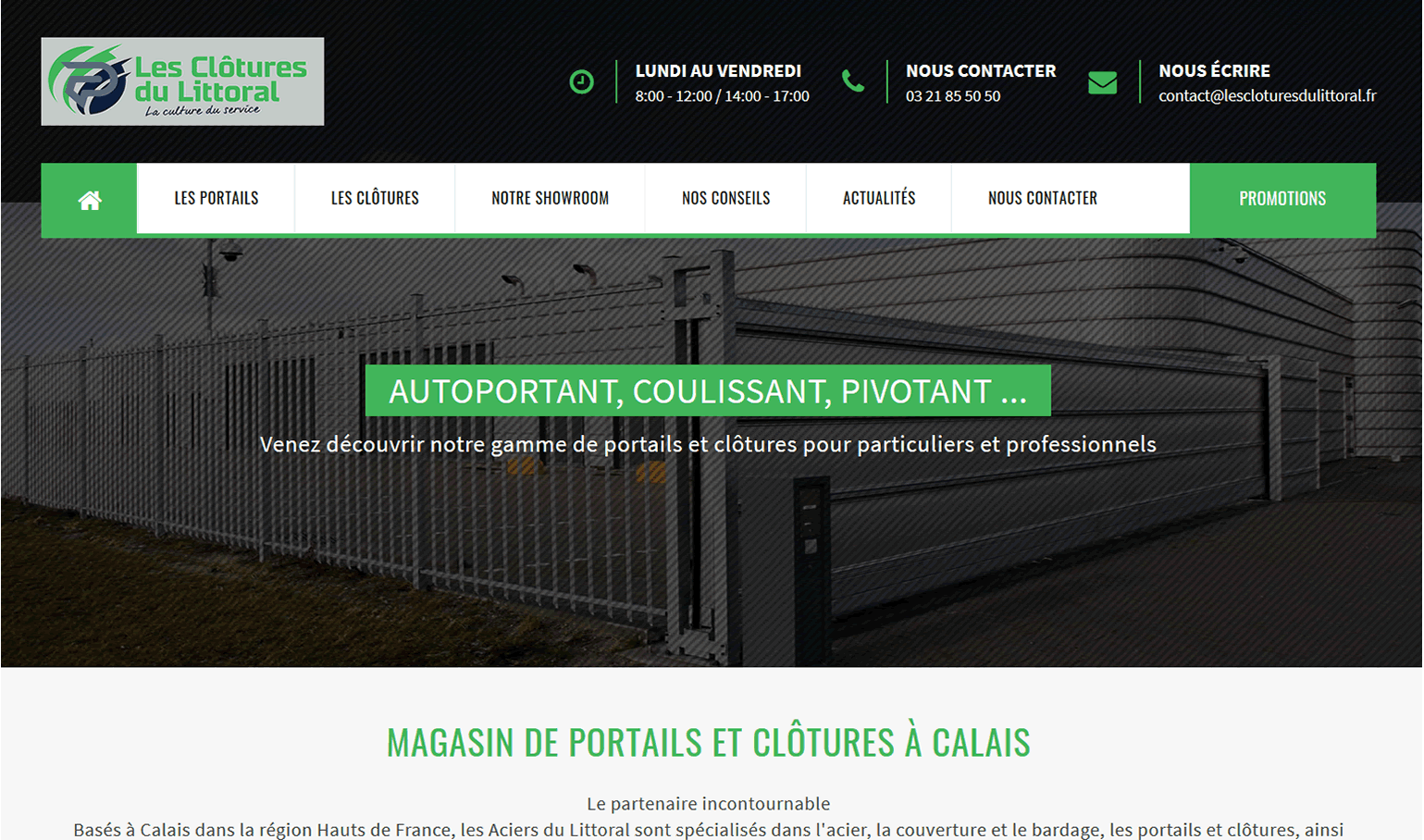 Site sur mesure - Les clotures du littoral