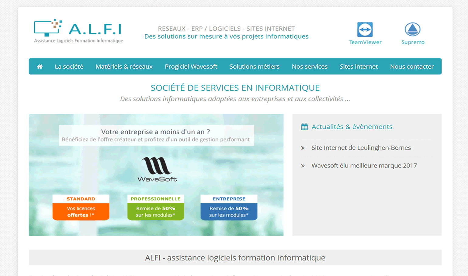 Site internet de la socit Alfi