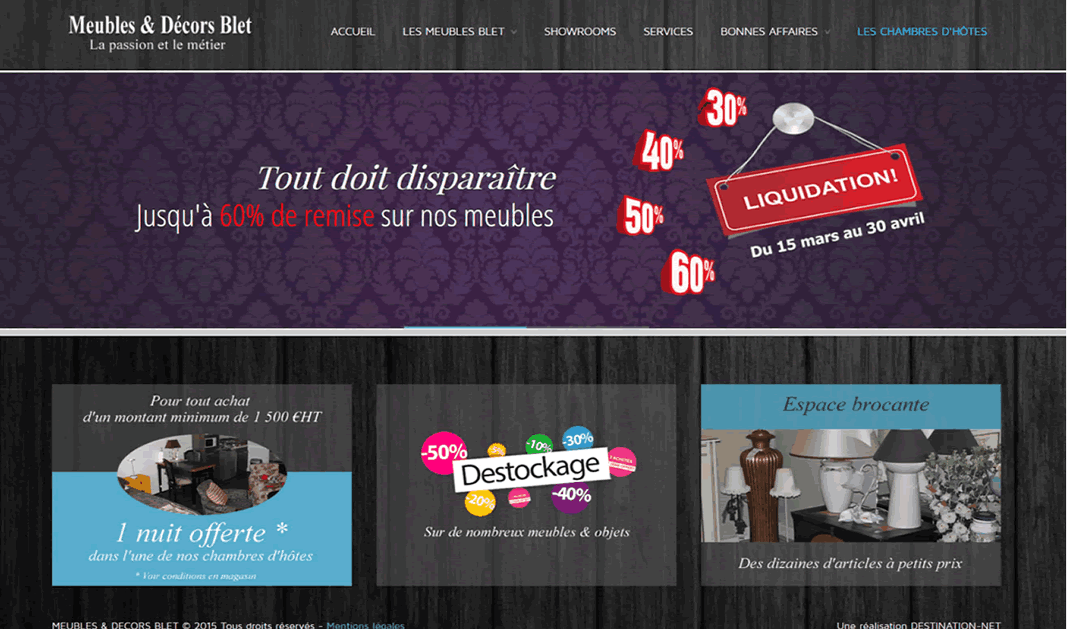 Site internet des meubles Blet